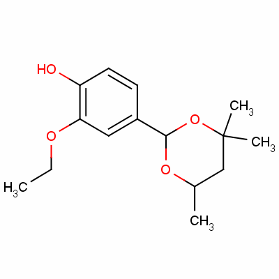 2-Ethoxy-4-(4,4,6-trimethyl-1,3-dioxan-2-yl)phenol Structure,52514-67-7Structure