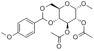 Methyl-4,6-di-o-(4-methoxybenzylidene)-2,3-di-o-acetyl-α-d-glucopyranoside Structure,52526-77-9Structure