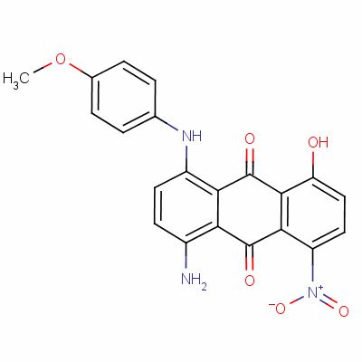 1-Amino-5-hydroxy-4-[(4-methoxyphenyl)amino]-8-nitroanthraquinone Structure,52576-59-7Structure