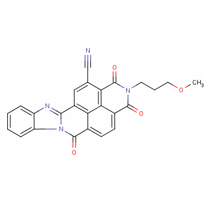 1,2,3,6-Tetrahydro-2-(3-methoxypropyl)-1,3,6-trioxobenzimidazo[2,1-b]benzo[lmn][3,8]phenanthrolinecarbonitrile Structure,52673-14-0Structure