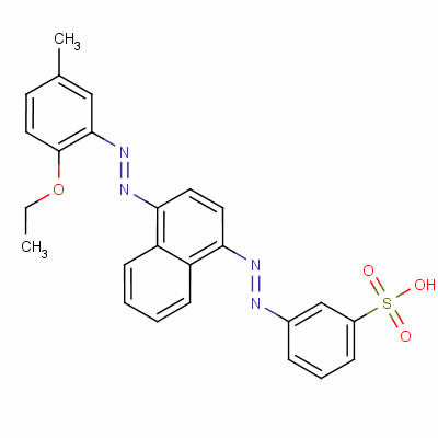 3-[[4-[(2-Ethoxy-5-methylphenyl)azo]-1-naphthyl ]azo]benzenesulphonic acid Structure,52695-54-2Structure