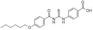 4-[[[[4-(Hexyloxy)benzoyl ]amino]thioxomethyl ]amino]-benzoic acid Structure,530126-72-8Structure