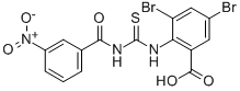 3,5-Dibromo-2-[[[(3-nitrobenzoyl)amino]thioxomethyl ]amino]-benzoic acid Structure,530127-30-1Structure