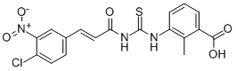 3-[[[[3-(4-Chloro-3-nitrophenyl)-1-oxo-2-propenyl ]amino]thioxomethyl ]amino]-2-methyl-benzoic acid Structure,530128-33-7Structure