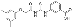 3-[[[[(3,5-Dimethylphenoxy)acetyl ]amino]thioxomethyl ]amino]-benzoic acid Structure,530128-52-0Structure