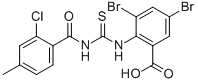 3,5-Dibromo-2-[[[(2-chloro-4-methylbenzoyl)amino]thioxomethyl ]amino]-benzoic acid Structure,530130-82-6Structure