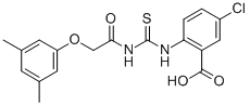 5-Chloro-2-[[[[(3,5-dimethylphenoxy)acetyl ]amino]thioxomethyl ]amino]-benzoic acid Structure,530130-92-8Structure