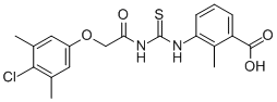 3-[[[[(4-Chloro-3,5-dimethylphenoxy)acetyl ]amino]thioxomethyl ]amino]-2-methyl-benzoic acid Structure,530132-33-3Structure