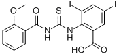 3,5-Diiodo-2-[[[(2-methoxybenzoyl)amino]thioxomethyl ]amino]-benzoic acid Structure,530133-22-3Structure