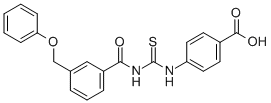 4-[[[[3-(Phenoxymethyl)benzoyl ]amino]thioxomethyl ]amino]-benzoic acid Structure,530137-66-7Structure