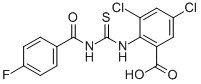 3,5-Dichloro-2-[[[(4-fluorobenzoyl)amino]thioxomethyl ]amino]-benzoic acid Structure,530138-14-8Structure