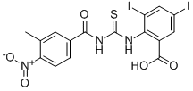 3,5-Diiodo-2-[[[(3-methyl-4-nitrobenzoyl)amino]thioxomethyl ]amino]-benzoic acid Structure,530138-35-3Structure