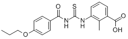 2-Methyl-3-[[[(4-propoxybenzoyl)amino]thioxomethyl ]amino]-benzoic acid Structure,530139-00-5Structure