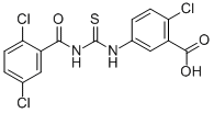 2-Chloro-5-[[[(2,5-dichlorobenzoyl)amino]thioxomethyl ]amino]-benzoic acid Structure,530139-81-2Structure