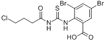 3,5-Dibromo-2-[[[(4-chloro-1-oxobutyl)amino]thioxomethyl ]amino]-benzoic acid Structure,530148-56-2Structure