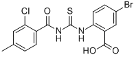 5-Bromo-2-[[[(2-chloro-4-methylbenzoyl)amino]thioxomethyl ]amino]-benzoic acid Structure,530149-07-6Structure