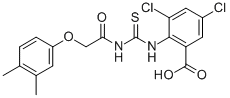 3,5-Dichloro-2-[[[[(3,4-dimethylphenoxy)acetyl ]amino]thioxomethyl ]amino]-benzoic acid Structure,530152-43-3Structure