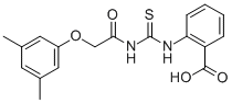 2-[[[[(3,5-Dimethylphenoxy)acetyl ]amino]thioxomethyl ]amino]-benzoic acid Structure,530153-05-0Structure