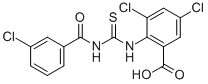 3,5-Dichloro-2-[[[(3-chlorobenzoyl)amino]thioxomethyl ]amino]-benzoic acid Structure,530153-35-6Structure