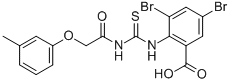 3,5-Dibromo-2-[[[[(3-methylphenoxy)acetyl ]amino]thioxomethyl ]amino]-benzoic acid Structure,530154-89-3Structure