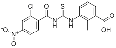 3-[[[(2-Chloro-4-nitrobenzoyl)amino]thioxomethyl ]amino]-2-methyl-benzoic acid Structure,530155-14-7Structure