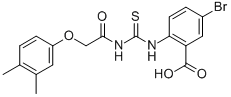 5-Bromo-2-[[[[(3,4-dimethylphenoxy)acetyl ]amino]thioxomethyl ]amino]-benzoic acid Structure,530155-16-9Structure