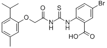 5-Bromo-2-[[[[[5-methyl-2-(1-methylethyl)phenoxy]acetyl ]amino]thioxomethyl ]amino]-benzoic acid Structure,530155-28-3Structure