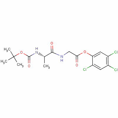 2,4,5-Trichlorophenyl n-[n-[(1,1-dimethylethoxy)carbonyl ]-l-alanyl ]glycinate Structure,53054-11-8Structure