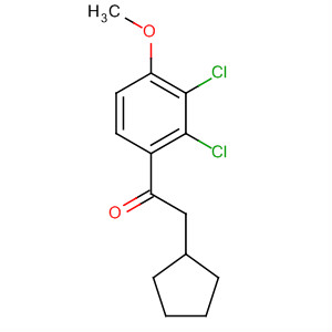 2-Cyclopentyl-1-(2,3-dichloro-4-methoxyphenyl)ethanone Structure,53107-56-5Structure