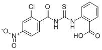 2-[[[(2-Chloro-4-nitrobenzoyl)amino]thioxomethyl ]amino]-benzoic acid Structure,531515-27-2Structure