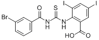 2-[[[(3-Bromobenzoyl)amino]thioxomethyl ]amino]-3,5-diiodo-benzoic acid Structure,531516-25-3Structure