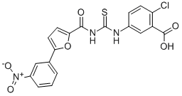 2-Chloro-5-[[[[[5-(3-nitrophenyl)-2-furanyl ]carbonyl ]amino]thioxomethyl ]amino]-benzoic acid Structure,531517-48-3Structure