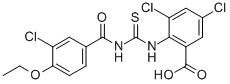 3,5-Dichloro-2-[[[(3-chloro-4-ethoxybenzoyl)amino]thioxomethyl ]amino]-benzoic acid Structure,531518-43-1Structure