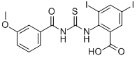 3,5-Diiodo-2-[[[(3-methoxybenzoyl)amino]thioxomethyl ]amino]-benzoic acid Structure,531519-01-4Structure