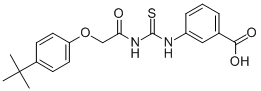 3-[[[[[4-(1,1-Dimethylethyl)phenoxy]acetyl ]amino]thioxomethyl ]amino]-benzoic acid Structure,531519-95-6Structure