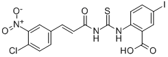 2-[[[[3-(4-Chloro-3-nitrophenyl)-1-oxo-2-propenyl ]amino]thioxomethyl ]amino]-5-iodo-benzoic acid Structure,531520-06-6Structure