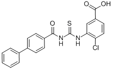 3-[[[([1,1’-Biphenyl ]-4-ylcarbonyl)amino]thioxomethyl ]amino]-4-chloro-benzoic acid Structure,531520-40-8Structure