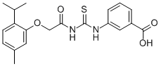 3-[[[[[5-Methyl-2-(1-methylethyl)phenoxy]acetyl ]amino]thioxomethyl ]amino]-benzoic acid Structure,531527-72-7Structure