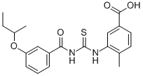 4-Methyl-3-[[[[3-(1-methylpropoxy)benzoyl ]amino]thioxomethyl ]amino]-benzoic acid Structure,531532-56-6Structure