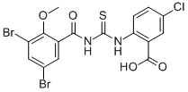 5-Chloro-2-[[[(3,5-dibromo-2-methoxybenzoyl)amino]thioxomethyl ]amino]-benzoic acid Structure,531534-76-6Structure