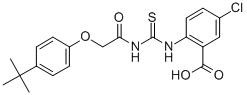 5-Chloro-2-[[[[[4-(1,1-dimethylethyl)phenoxy]acetyl ]amino]thioxomethyl ]amino]-benzoic acid Structure,531536-46-6Structure