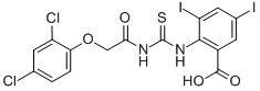 2-[[[[(2,4-Dichlorophenoxy)acetyl ]amino]thioxomethyl ]amino]-3,5-diiodo-benzoic acid Structure,531537-97-0Structure