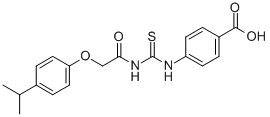 4-[[[[[4-(1-Methylethyl)phenoxy]acetyl ]amino]thioxomethyl ]amino]-benzoic acid Structure,531538-23-5Structure