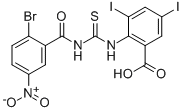 2-[[[(2-Bromo-5-nitrobenzoyl)amino]thioxomethyl ]amino]-3,5-diiodo-benzoic acid Structure,531540-52-0Structure