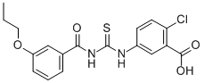 2-Chloro-5-[[[(3-propoxybenzoyl)amino]thioxomethyl ]amino]-benzoic acid Structure,531541-16-9Structure