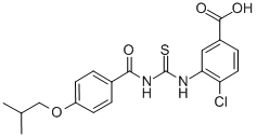 4-Chloro-3-[[[[4-(2-methylpropoxy)benzoyl ]amino]thioxomethyl ]amino]-benzoic acid Structure,531541-86-3Structure