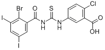 5-[[[(2-Bromo-3,5-diiodobenzoyl)amino]thioxomethyl ]amino]-2-chloro-benzoic acid Structure,531542-40-2Structure