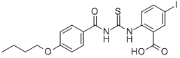 2-[[[(4-Butoxybenzoyl)amino]thioxomethyl ]amino]-5-iodo-benzoic acid Structure,531544-53-3Structure