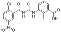 3-[[[(2-Chloro-5-nitrobenzoyl)amino]thioxomethyl ]amino]-2-methyl-benzoic acid Structure,532385-49-2Structure