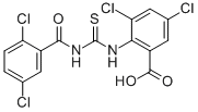 3,5-Dichloro-2-[[[(2,5-dichlorobenzoyl)amino]thioxomethyl ]amino]-benzoic acid Structure,532386-17-7Structure